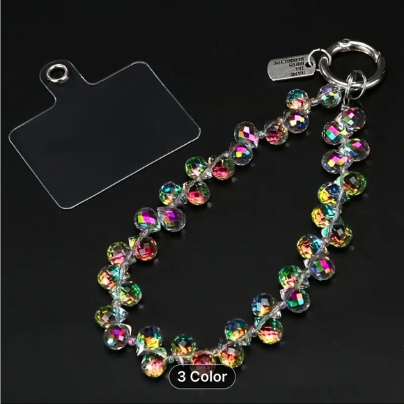 Crystal Purse charm / Keychain / phone wristlet NEW retail $18 - Picture 2 of 5